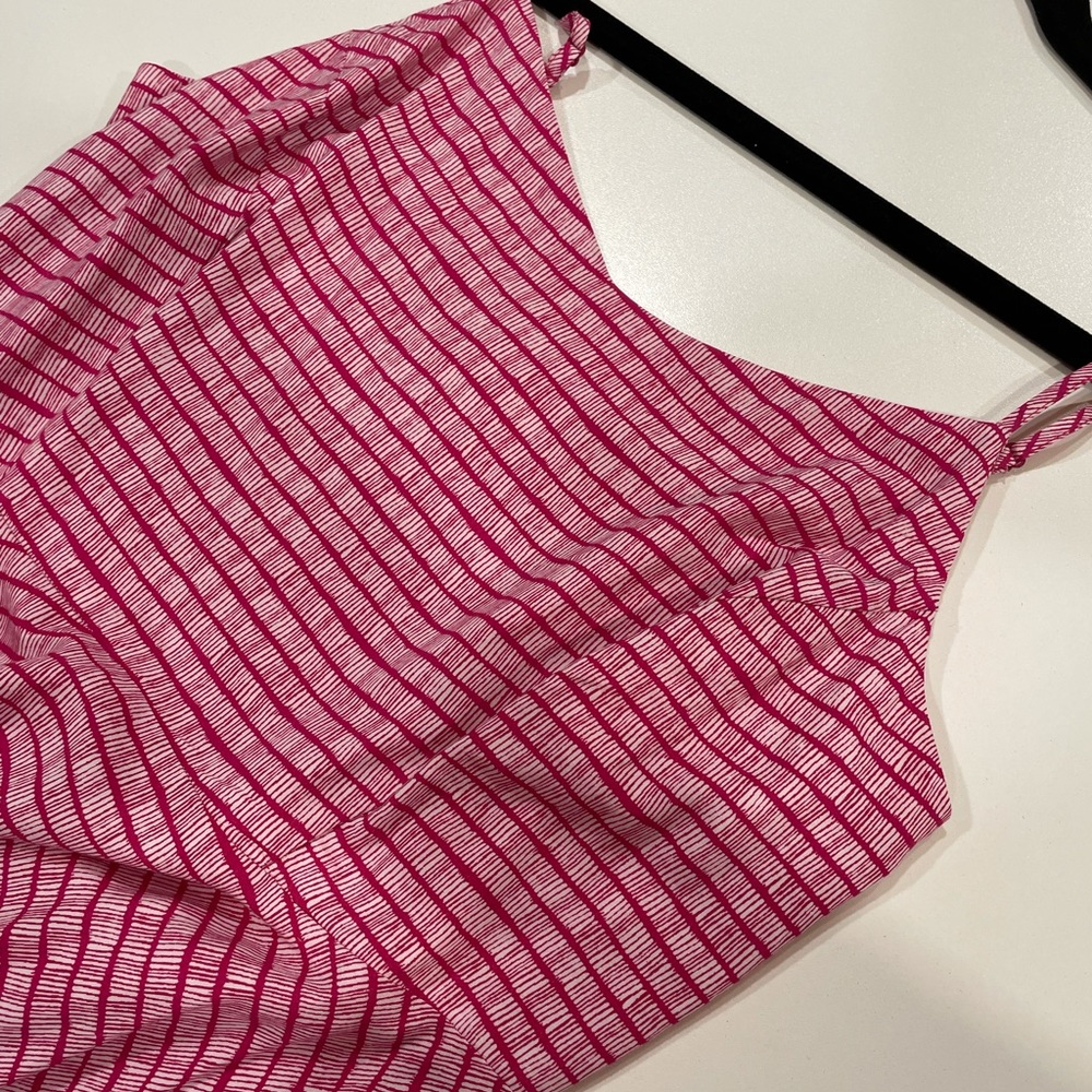 Old Navy Pink Striped Fit & Flare Sundress Mini | A-Line | Size M - Picture 14 of 15